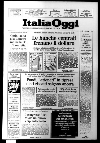 Italia oggi : quotidiano di economia finanza e politica